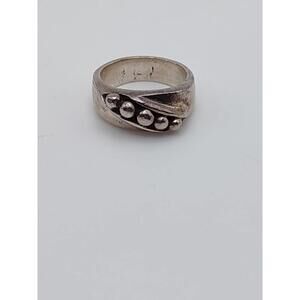 Vtg Mexican Sterling Silver Modernist Ring Taxco Style Sz 6